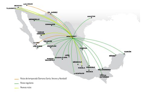 viva aerobus flight map.